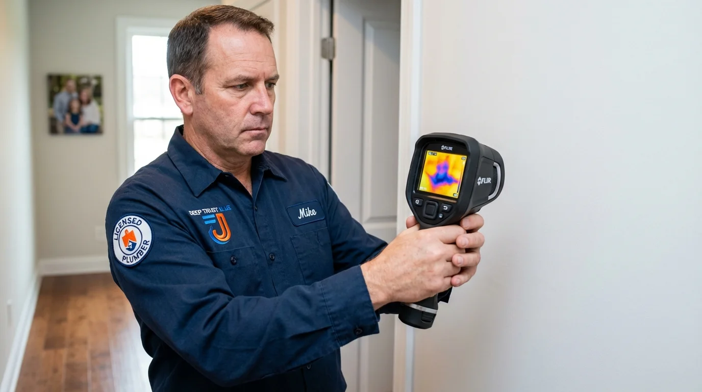 Thermal imaging leak detection by Johns Plumbing LLC in Davis Junction